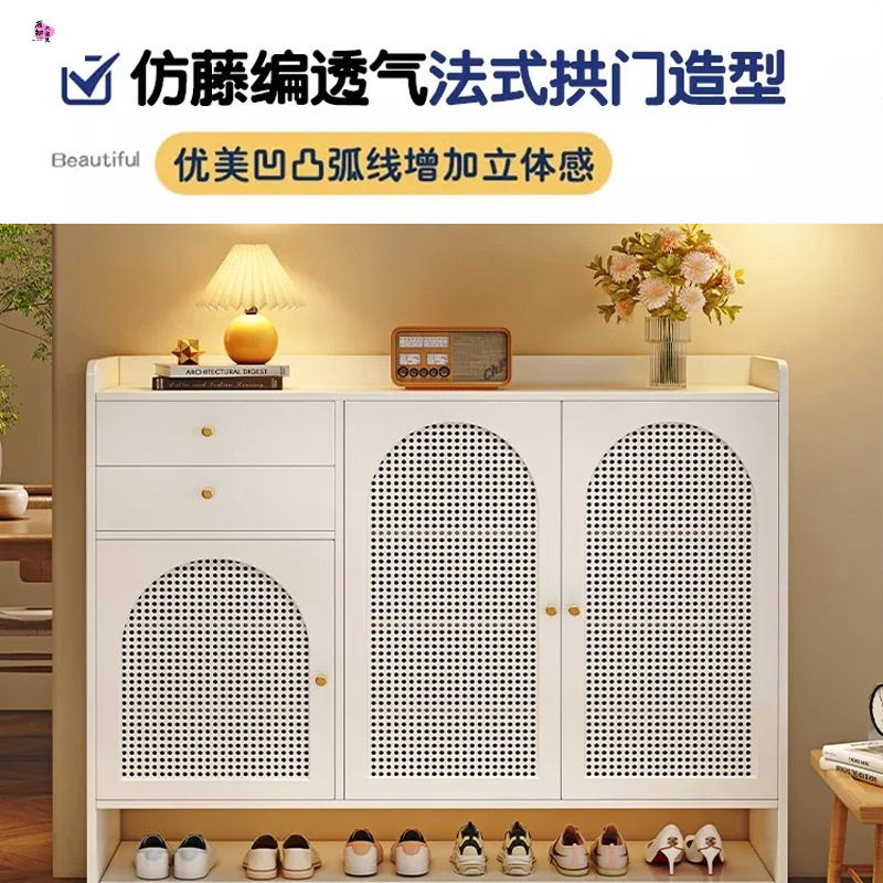 实木鞋柜家用门口轻奢大容量室内简易收纳柜多层入户玄关柜子鞋架