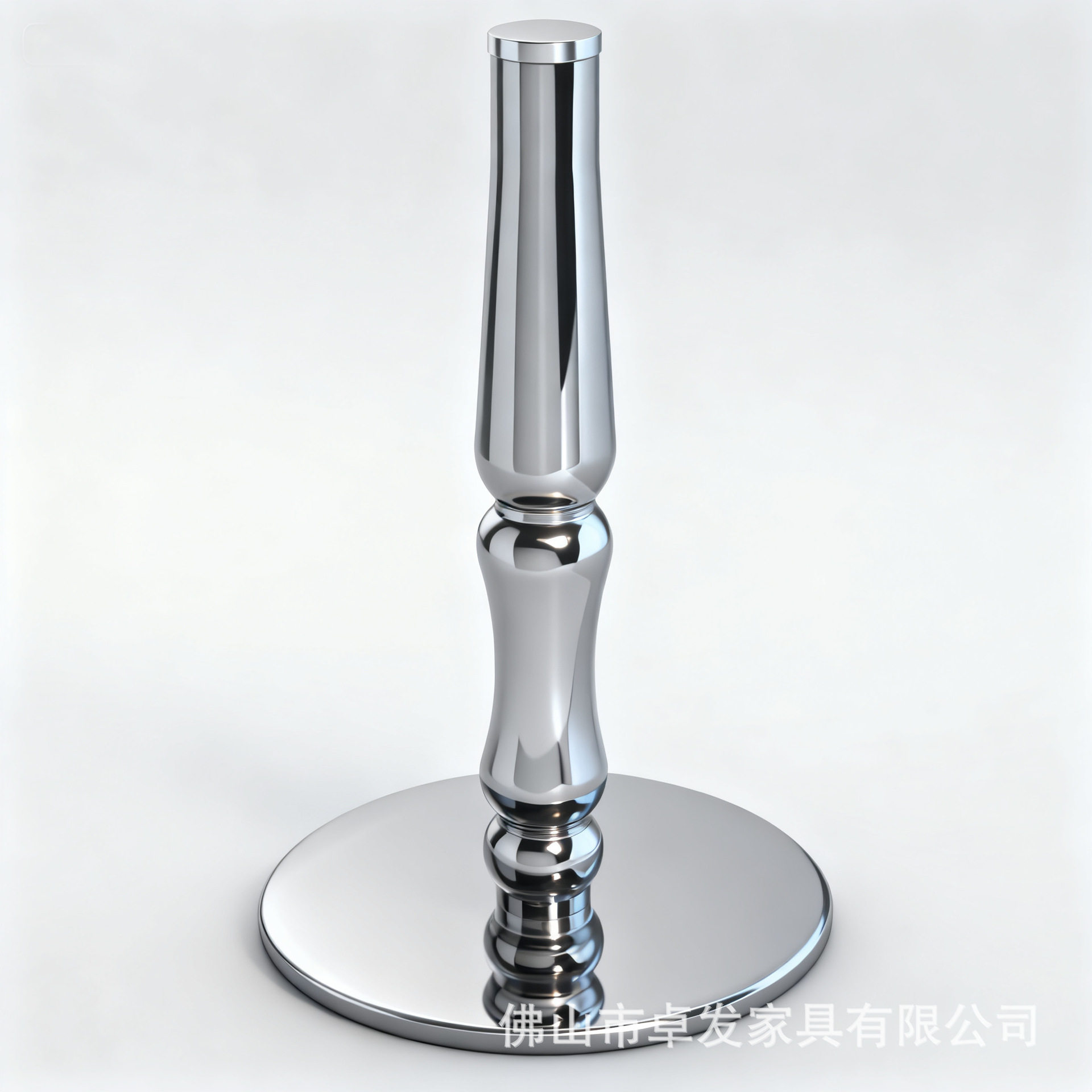北欧不锈钢拉丝桌脚高承重商用图片