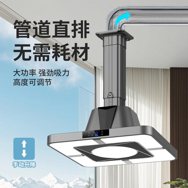 商务管道外排式吸烟灯家用吊灯麻将室空气净化除烟酒楼茶室吸烟灯图片