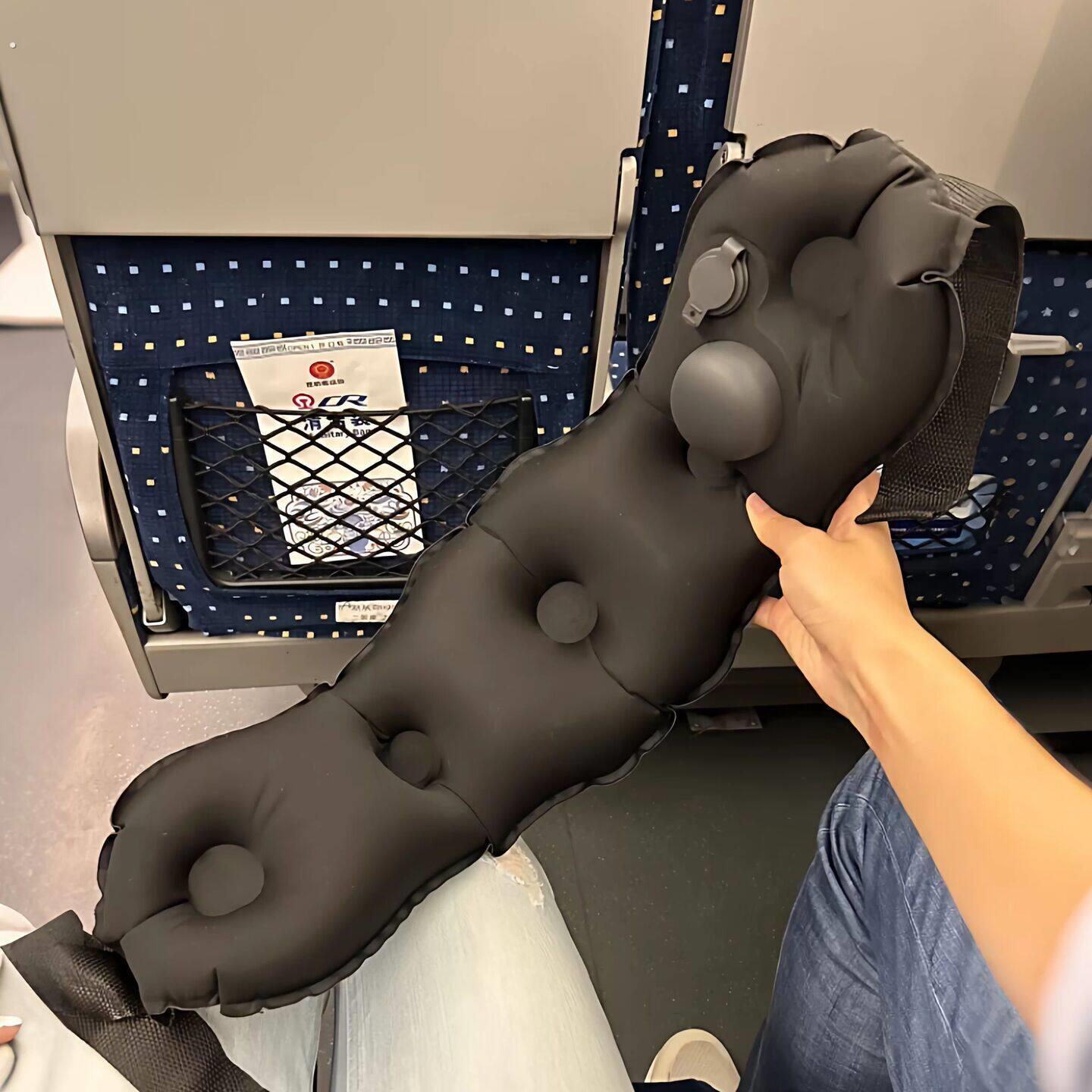 飞机腰枕腰靠垫长途高铁乘车旅行睡觉腰痛患者的坐车神器充气腰带