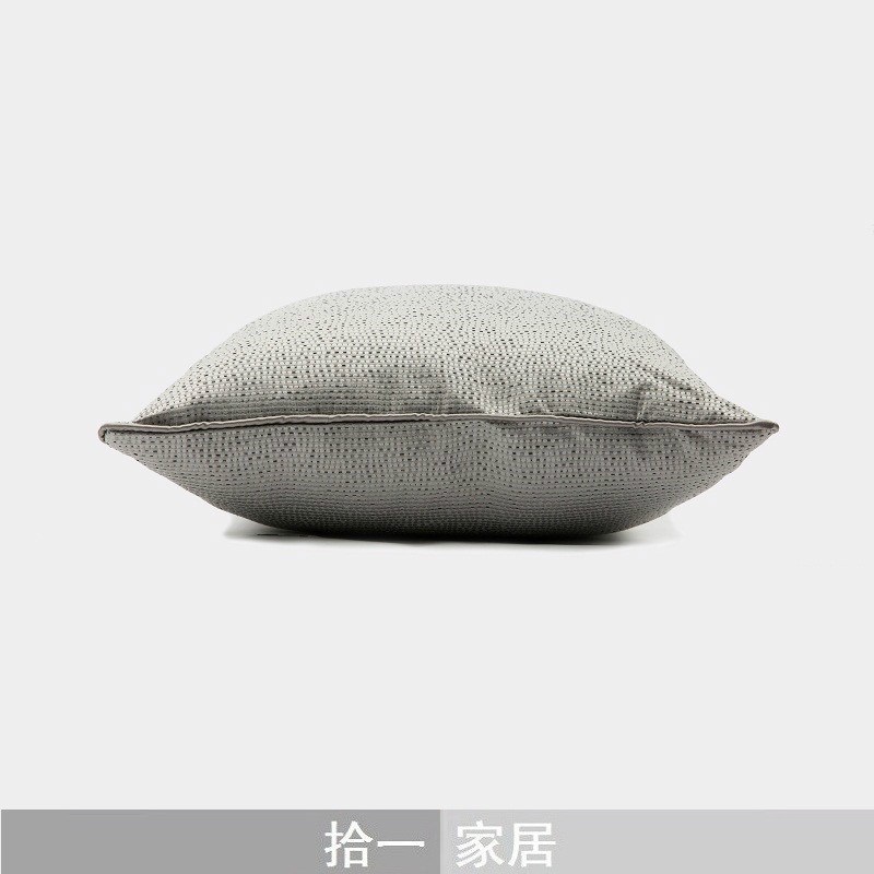 简约复古样板间客厅沙发方枕抱枕套轻奢风灰色靠包酒店床上靠垫套