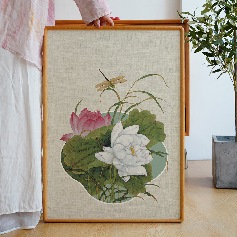 梅花鸟新中式装饰画卧室床头中古风国画法式中国风高级感客厅挂画