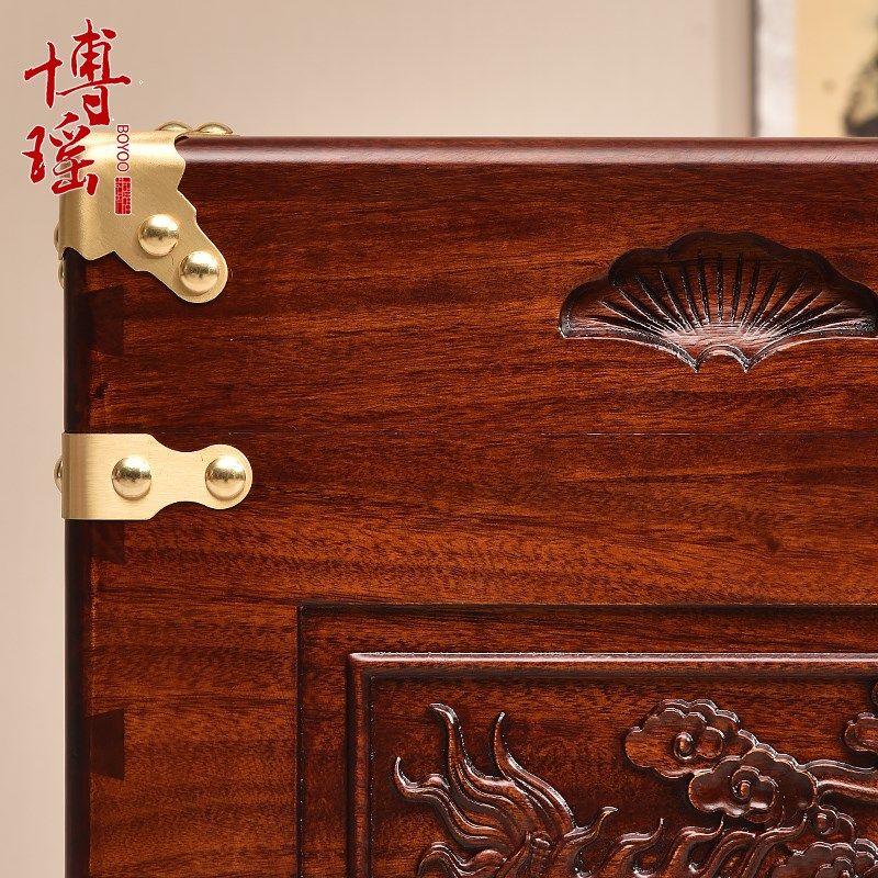 樟木箱子龙凤喜婚嫁箱仿古香樟木雕花嫁妆箱结婚收纳储物箱箱衣箱