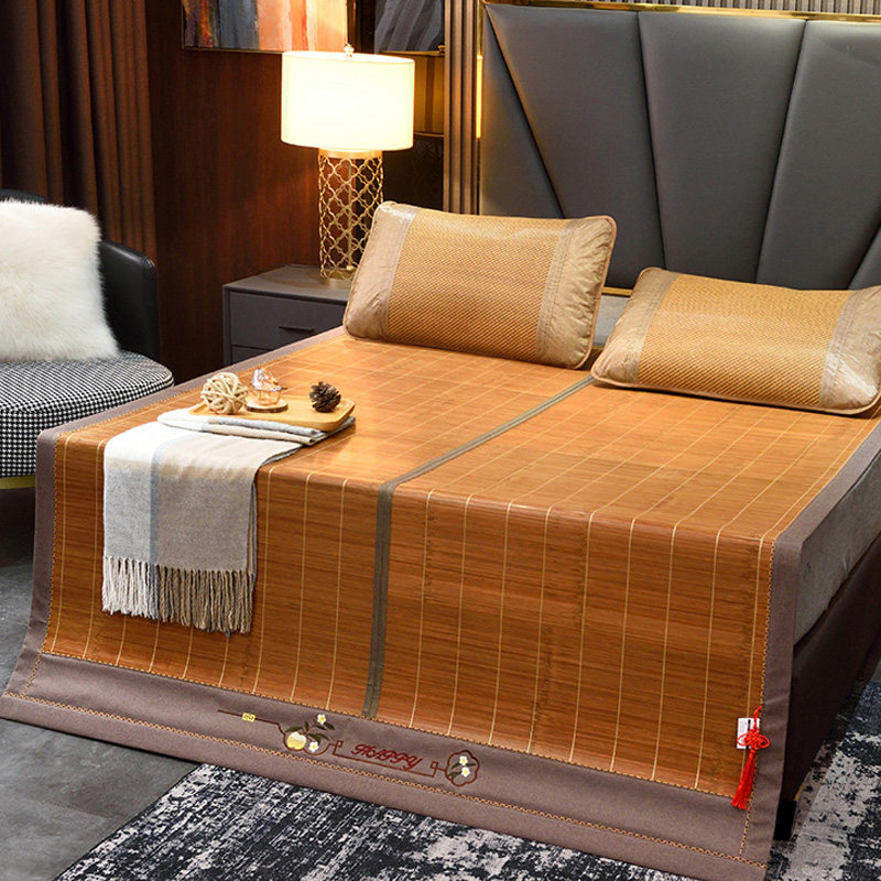 凉席竹席可折叠藤席双面家用夏天冬夏两用夏季单人学生宿舍草席子