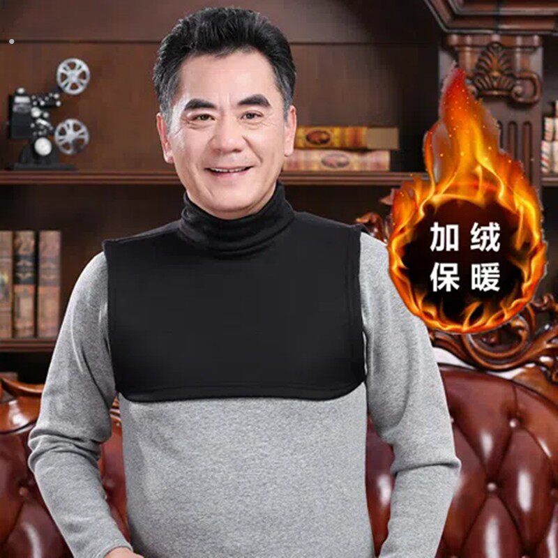 高端加绒半高领毛衣假领子男女百搭护脖子保暖假衣领护颈套头围脖