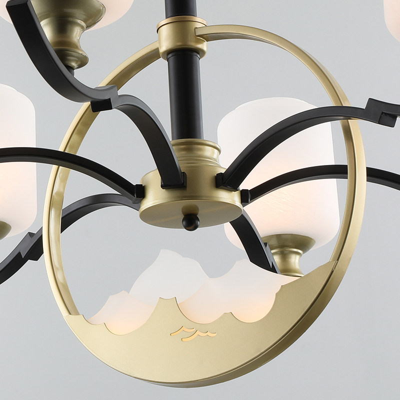 新中式客厅吊灯设计师简约艺术卧室灯具复式楼中式禅意餐厅吊灯