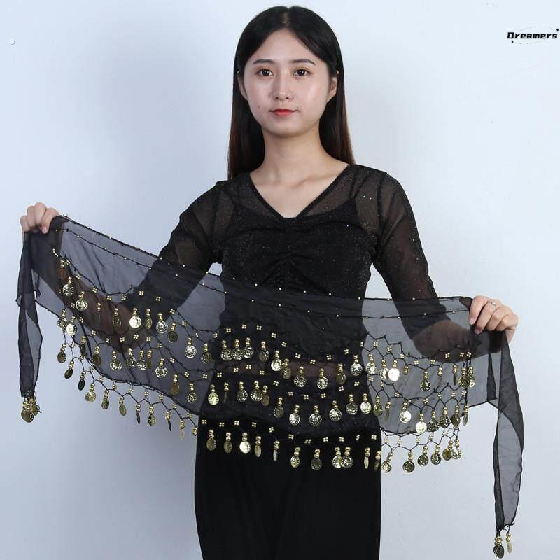 肚皮舞腰链新款流苏臀巾印度舞服装三层腰巾东方舞腰带配饰腰饰