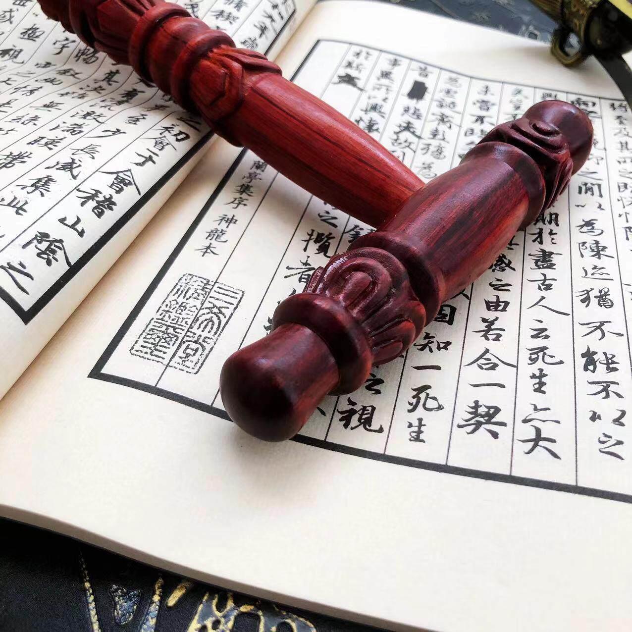 紫檀藏式全雕刻共振理疗锤按摩捶点穴按摩穴位棒旅游纪念夫妻