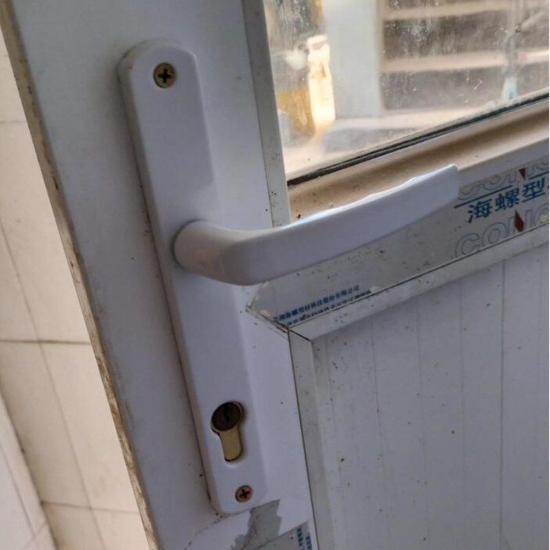 房门塑钢门锁白色锁锁具老式8525化妆室板手锁塑料插芯平开把手锁