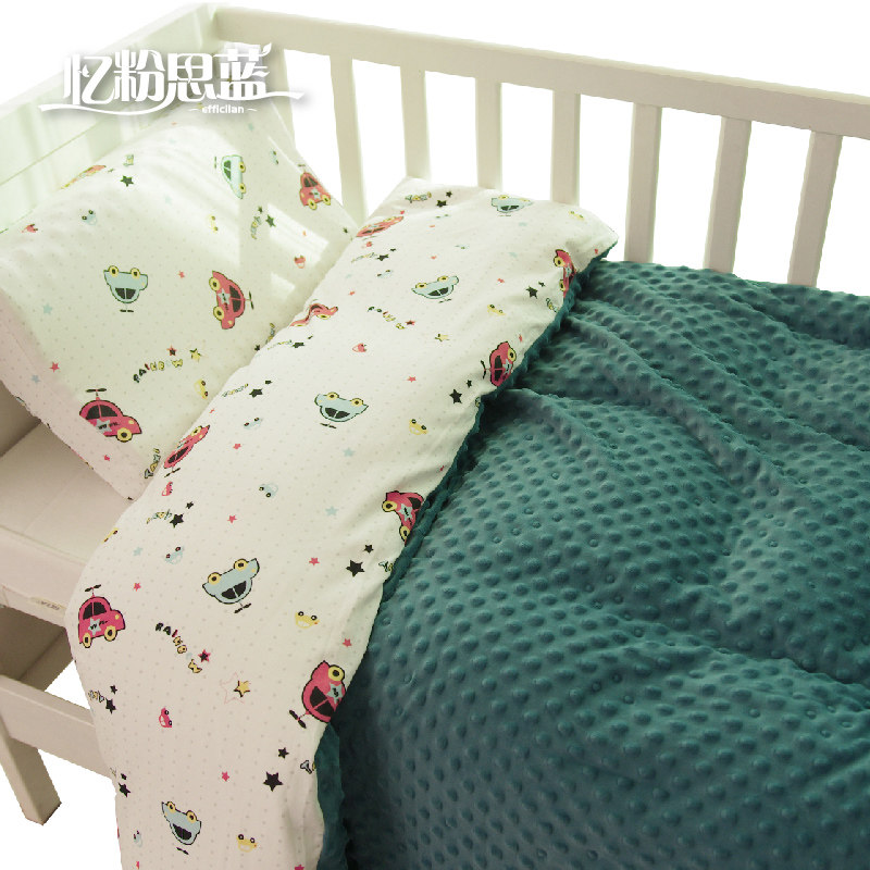 忆粉思蓝冬天被套单件冬季加厚加绒儿童被罩成人保暖床品一件定制