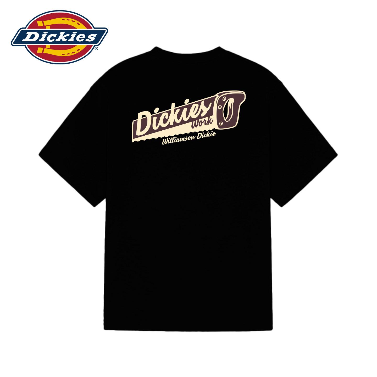 Dickies美式复古锯齿标印花短袖经典工装风圆领宽松型男女同款T恤