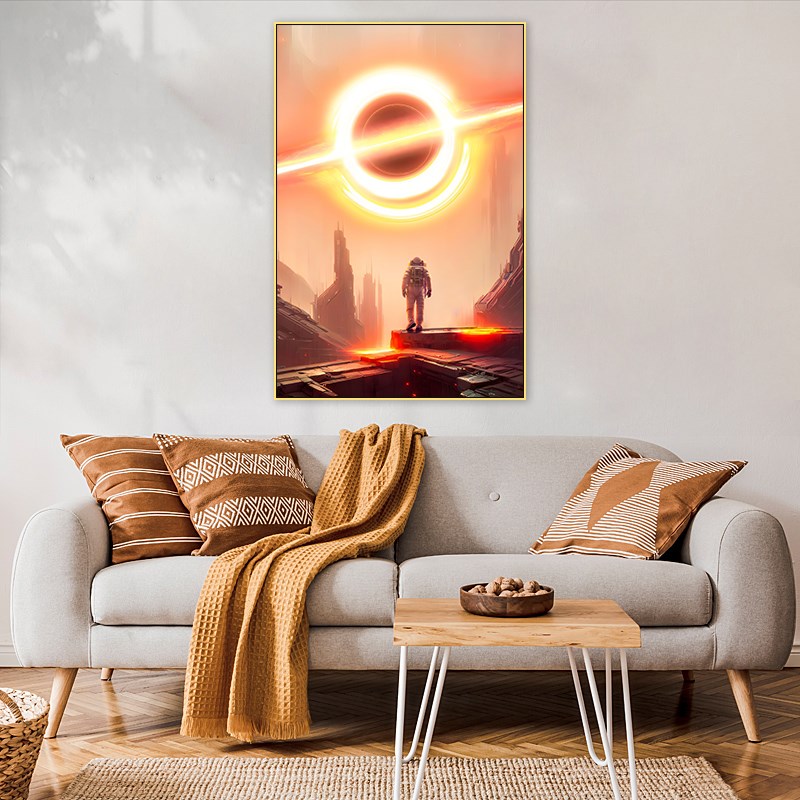 星际穿越电影挂画科技感办公室壁画科幻大片地球星球外太空装饰画