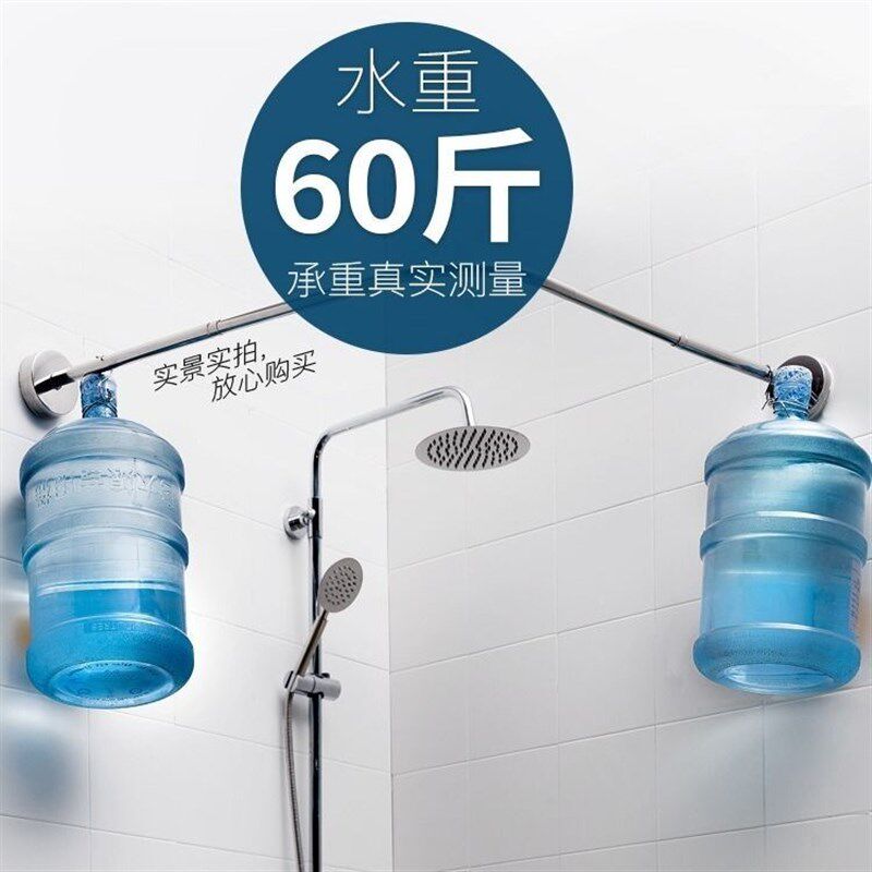 免打孔浴帘杆套装伸缩杆弧形卫生间淋浴房l形半u型浴室浴杆架撑杆