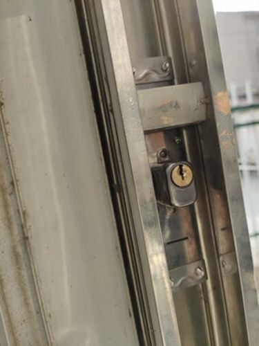 老式拉推门双舌移门锁伸缩门锁不锈钢铁拉闸门锁阳台对开双舌碰锁