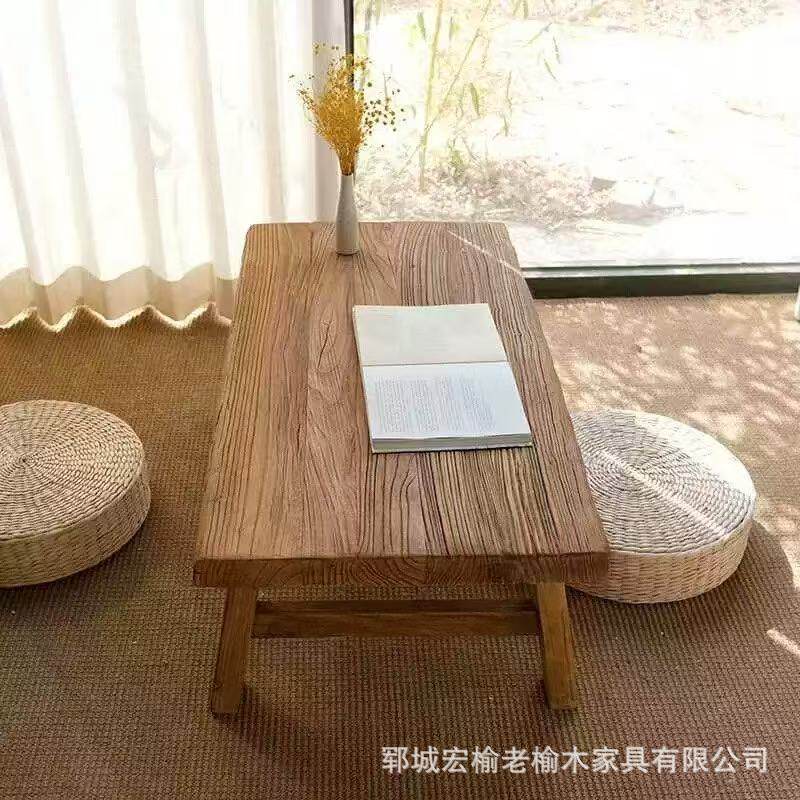 新中式实木茶台家用客厅榻榻米矮桌户外阳台喝茶桌客厅阳台桌茶几图片
