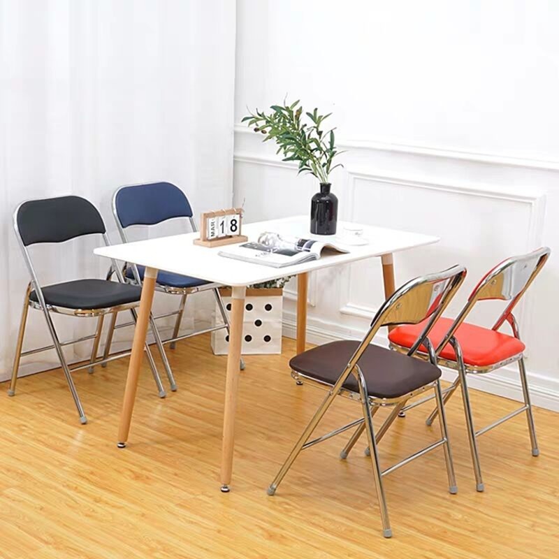 简易凳子靠背椅会议办公便携折叠座椅家用餐椅电脑椅学生宿舍椅子