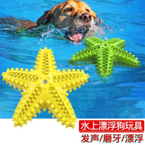 Qzee发声狗狗玩具磨牙耐咬洁齿牙刷除牙垢咬不坏浮水户外中大型犬