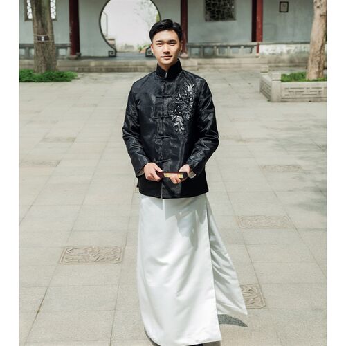 影视古装男晚清民国长衫长袍马褂老爷掌柜服装少爷公子话剧演出服