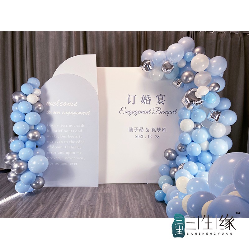 定制网红订婚背景墙布置求婚结婚婚礼迎宾区会场kt板拍照背景装饰