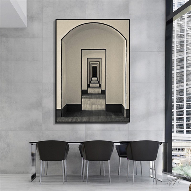 楼梯装饰画挂画有框复式楼壁画玄关走廊尽头过道转角背景墙画创意