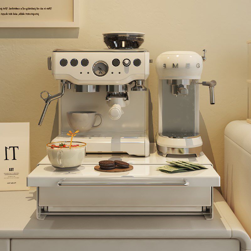 杯架高级感轻奢咖啡机置物架马克杯防尘柜家用水吧台架子茶具收纳