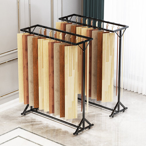 智拓双面单片木地板展架陶瓷移动挂式多功能铝扣板瓷砖样品展示架