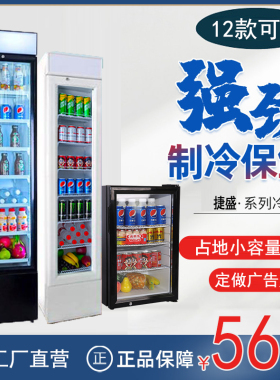 冷藏保鲜柜105L商用立式单门茶叶饮料展示冰柜家用微冻迷你小冰箱