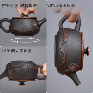 【滇匠企业店】云南建水紫陶茶壶大口汉瓦石瓢壶紫砂茶具手工单纯