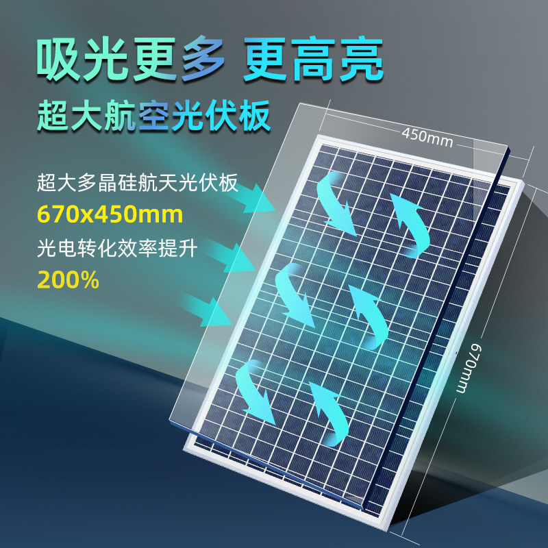 工程太阳能户外大面积照明灯球场广场农村大门口家用庭院小区路灯