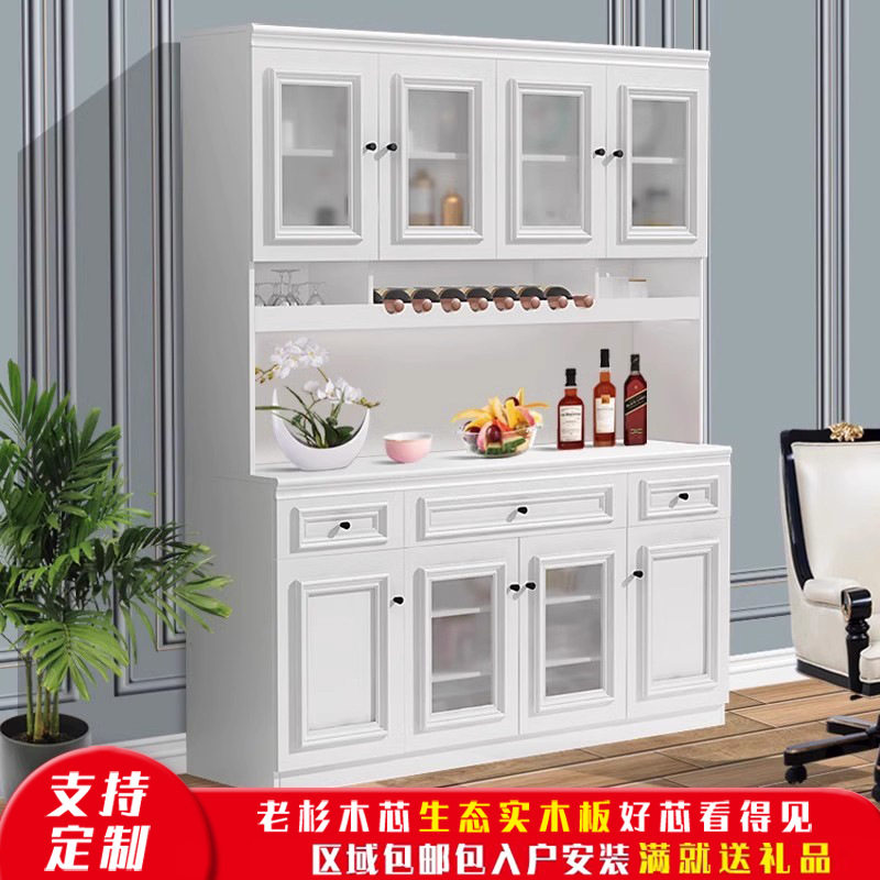 实木餐边柜美式红酒柜家用客厅靠其它农用工具