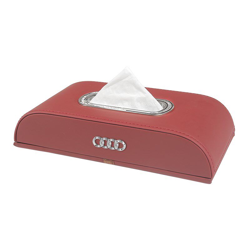 奥迪车载纸巾盒A3/A4L/A6L/Q3/Q5L/Q7车用高端抽纸盒汽车内饰用品