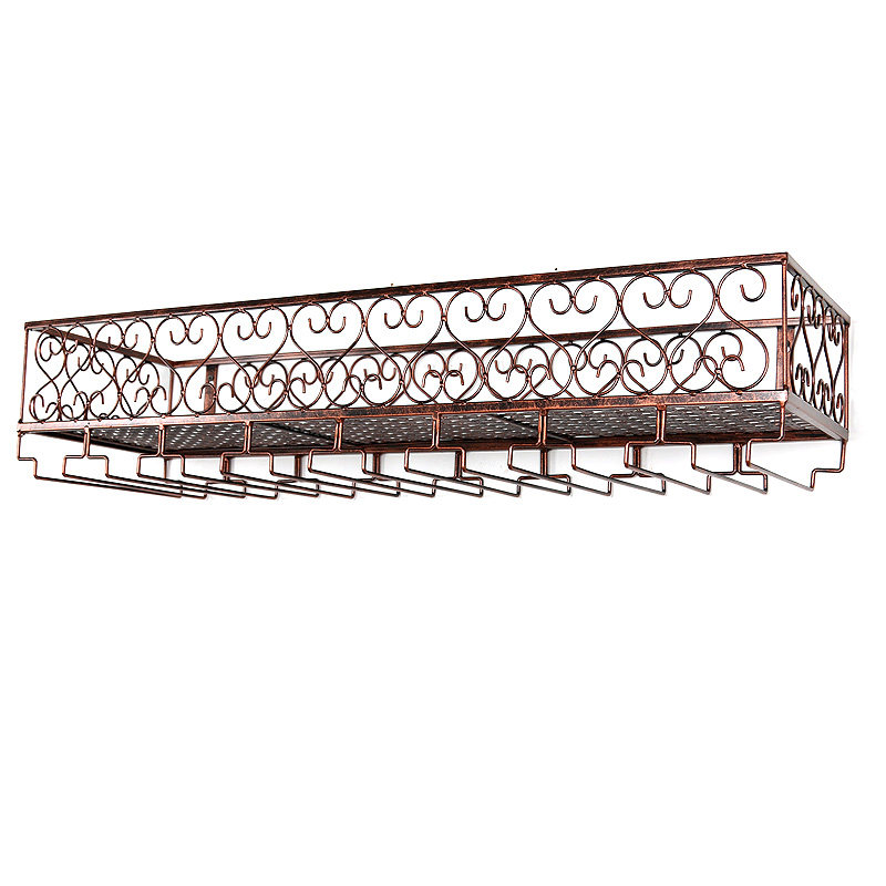 酒杯架悬挂欧式红酒杯架倒挂创意酒架壁挂厨房铁艺置物架高脚杯架