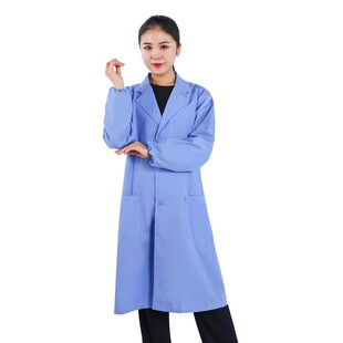 白大褂护士服食品厂服防尘防静电卫生服医生大码 蓝 加肥加大200斤