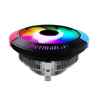 Tt空间站1155/AMDCPU散热器 台式机电脑主机风冷下压炫彩风扇