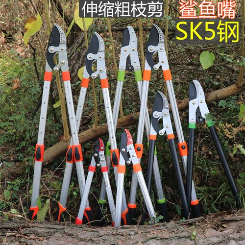 进口大力剪刀省力粗枝剪强力伸缩高枝剪树枝剪果树修枝剪园艺工具