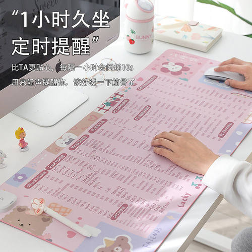 超大加热鼠标垫快捷键大全男女生办公室皮革暖桌垫电脑键盘电热板