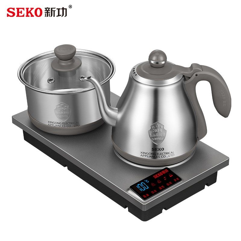 新功W52底部全自动上水电热水壶1800W大功率电茶炉泡茶专用烧水壶