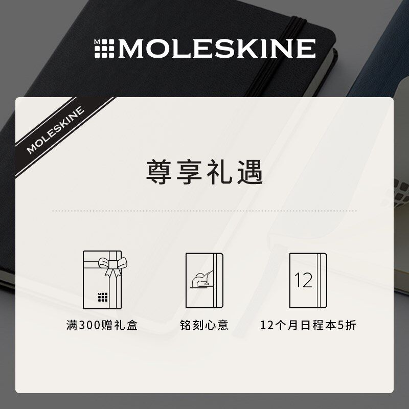 【可定制】意大利Moleskine笔记本子经典专业硬面手账本工作办公