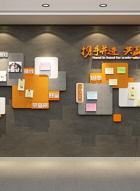办公室墙面装饰司企业文化背景团队员工风采荣誉展示板照片公告栏