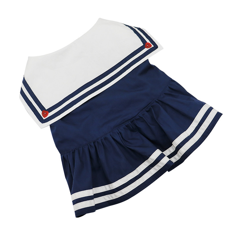 法斗裙子海军风制服法斗衣服春秋薄款狗背心斗牛犬巴哥犬