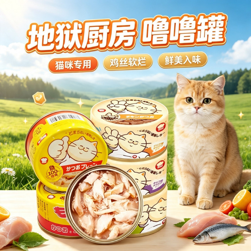 地狱厨房噜噜罐猫咪零食罐头猫条
