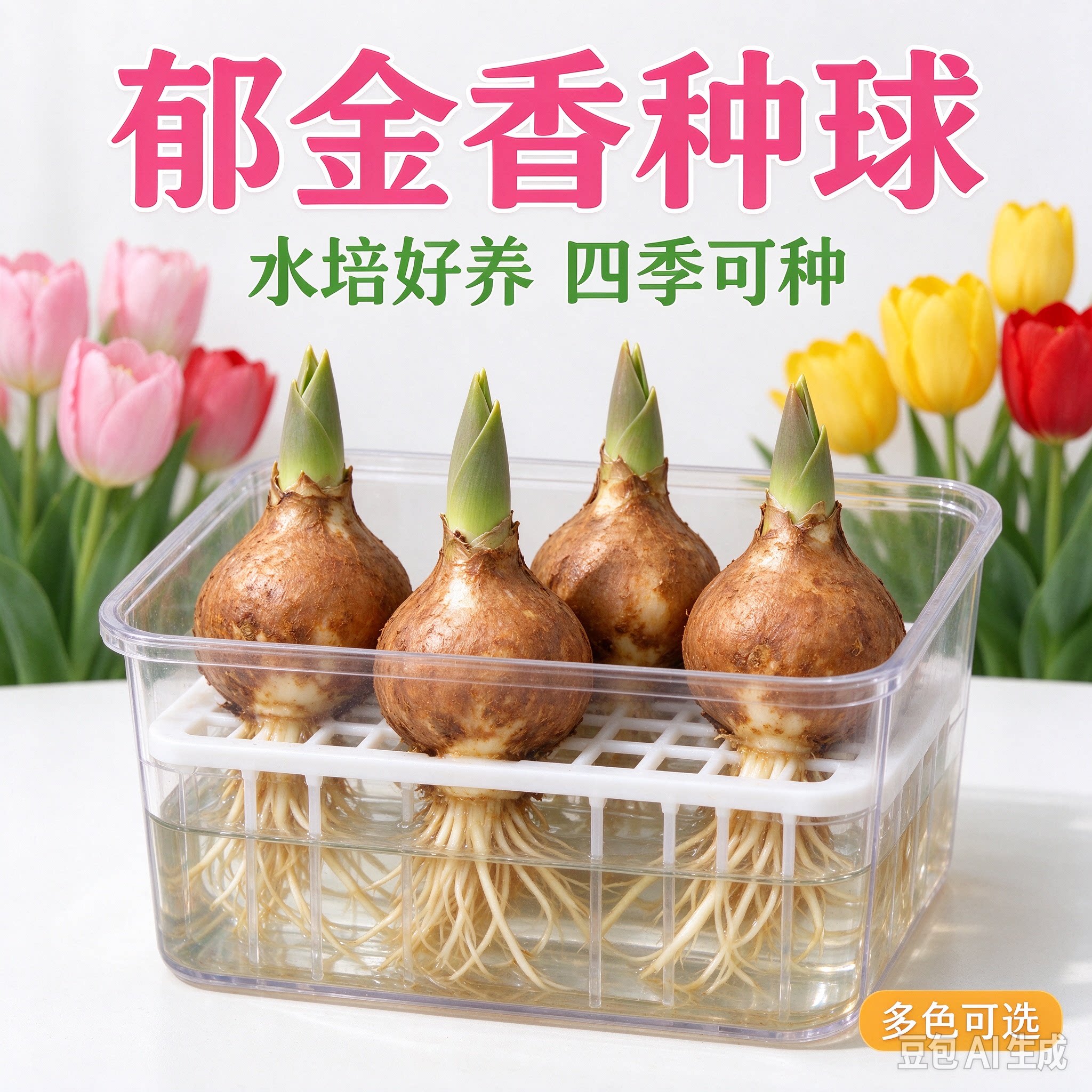 【郁金香种球】水培郁金香种球土培水培室内外阳台种植花卉种球jd