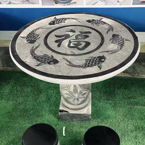 青石圆桌石凳户外园林量大从优