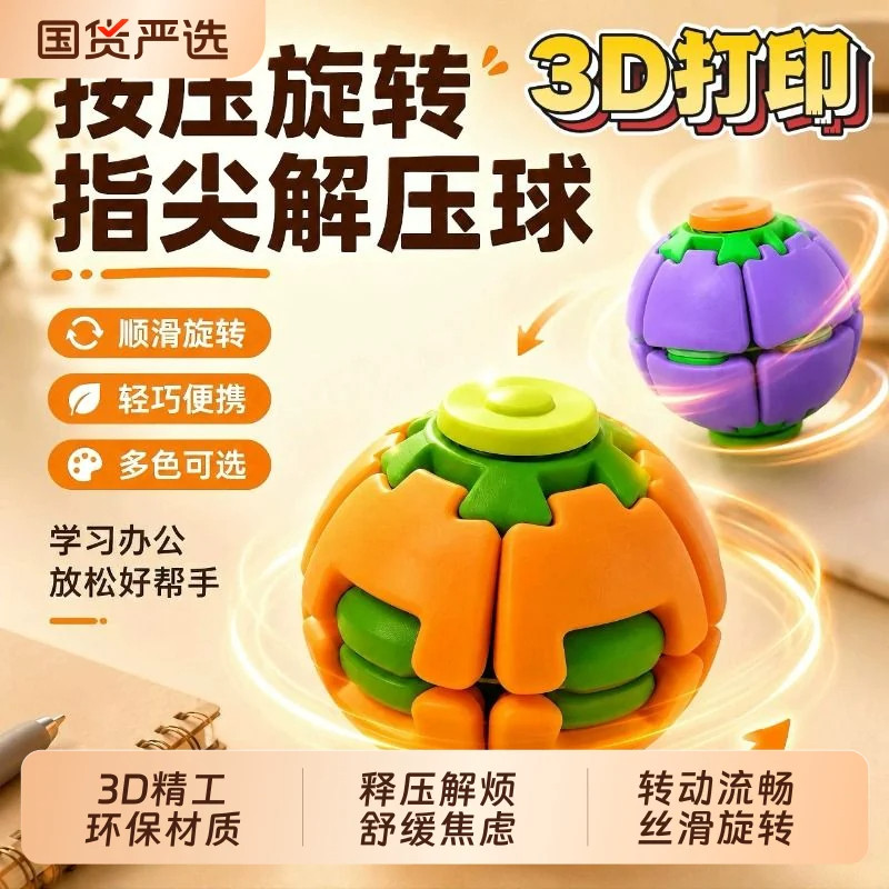 3D打印按压旋转解压指尖陀螺图片