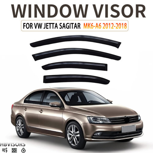 适用于VW JETTA SAGITAR晴雨挡雨眉遮雨档黑武士Window visor