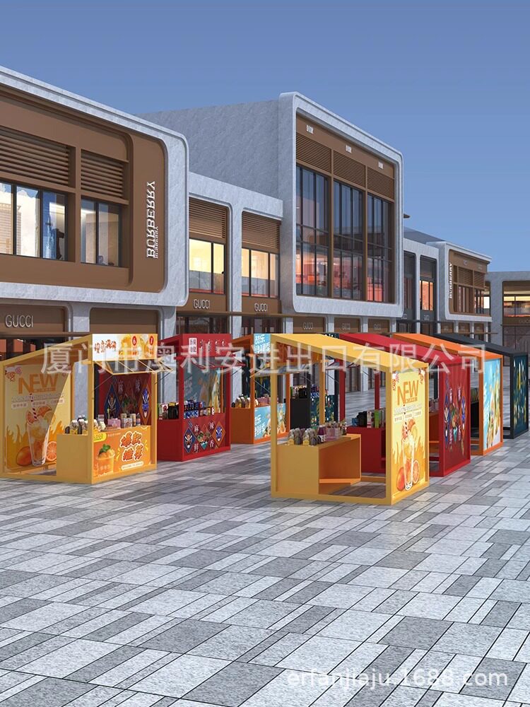户外铁艺摊位架网红夜市活动促销摆摊活动棚集市可折叠摊位展示架图片