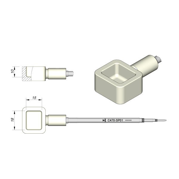 JBC原装烙铁头重负荷手柄专用C470系列锡炉烙铁头焊锡咀正品