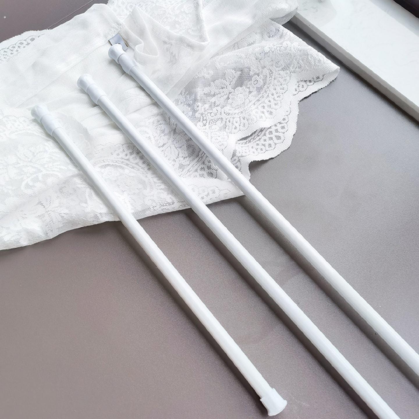 窗帘杆免打孔伸缩杆伸缩杆细杆无痕夹杆贴可调整杆夹杆托杆子细杆
