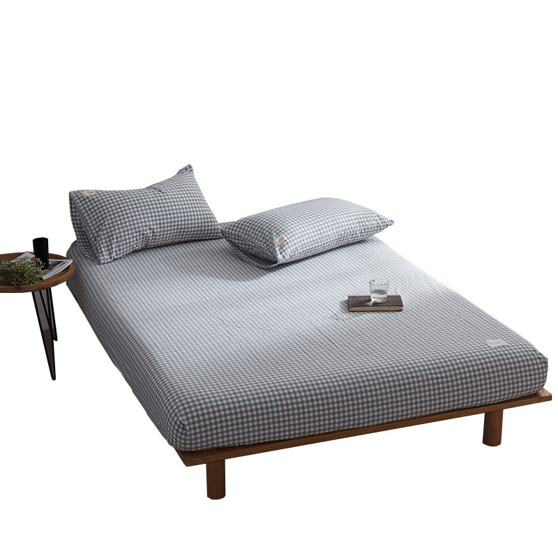 水洗棉床笠单件纯棉床罩全棉席梦思床垫保护套子1.5m/1.8米可定制