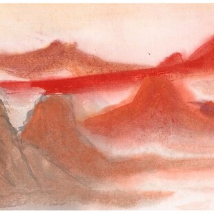 新品当代吴广浩荡神州好个秋中式山水画横幅客厅办公室装饰画挂画